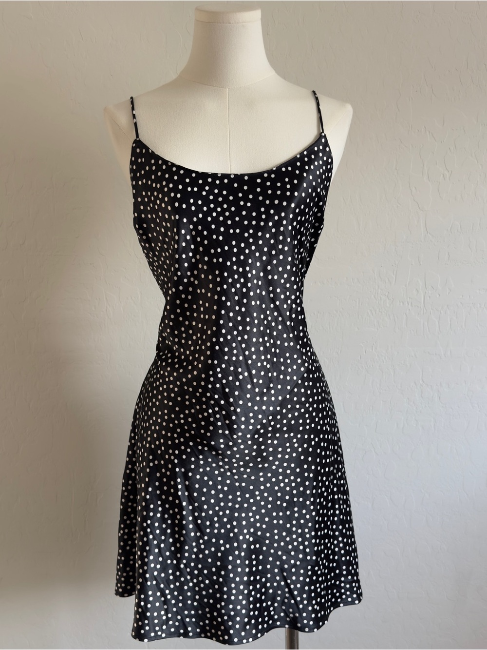 Victoria Secret Black Polka Dot Slip Dress